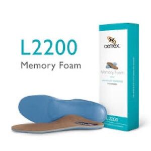 NEW Aetrex L2200 Memory Foam Orthotic Insoles Womens Size 9 Medium & High Arches